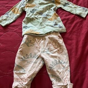 Dinosaur Print Kids Pajamas Set
